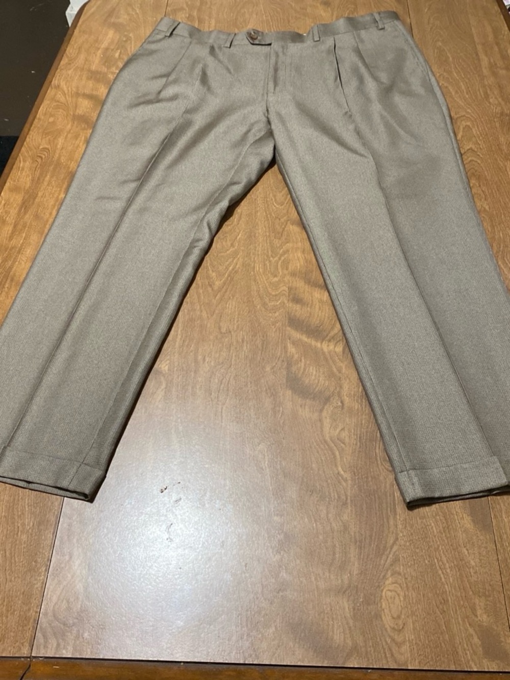 Lauren Ralph Lauren Men's Brown Pleated Dress Pants